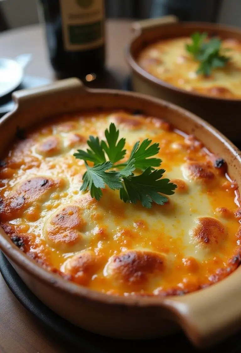 Deliciously baked Coulson Comfort Casserole served on a dining table, perfect for comfort food lovers.