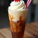 Delicious Breaking Bad Root Beer Float showcasing layers of ice cream and root beer, perfect for fans.