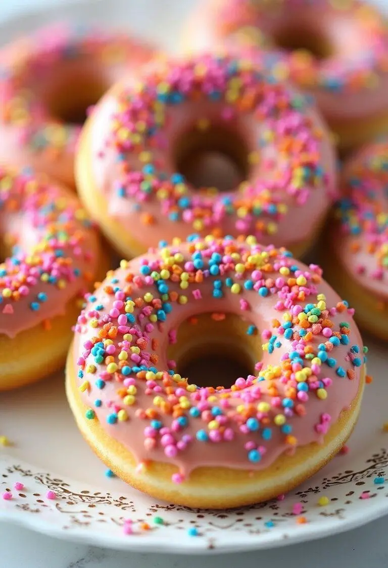 Final Euphoria Glitter Donuts with glitter and icing, perfect for a festive celebration.