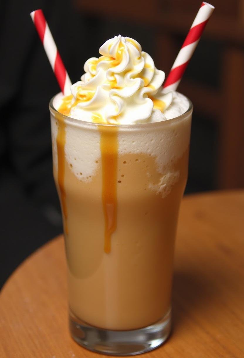 Delicious Harry Potter Butterbeer Float with rich flavors, perfect for fans of the wizarding world.