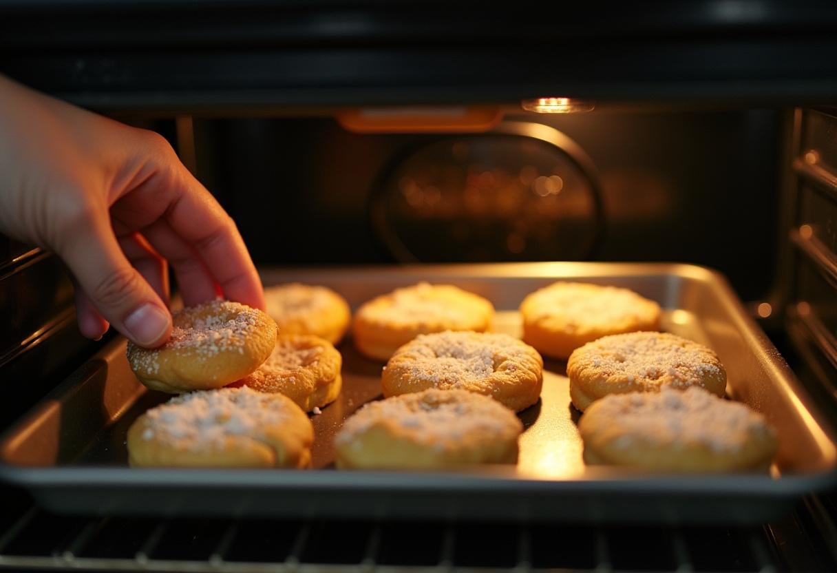 Lembas Bread Bars baking in the oven.