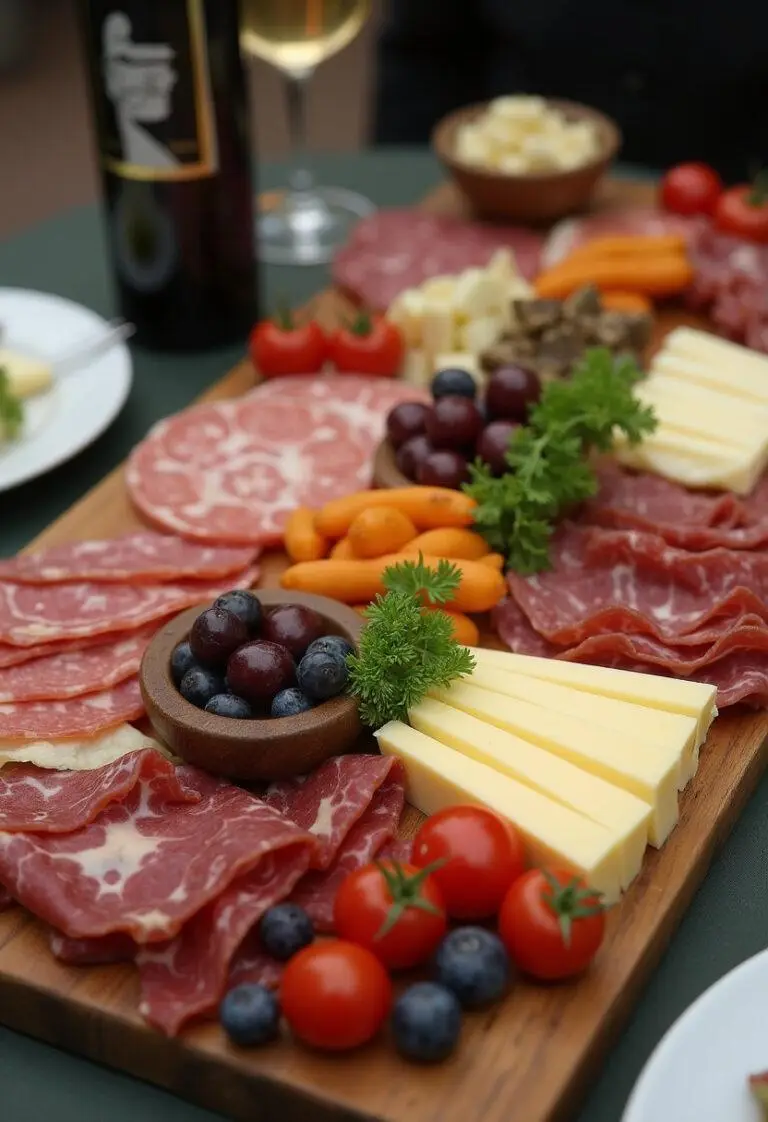 Finished Lucifer Charcuterie Board ready for serving, perfect for entertaining guests.