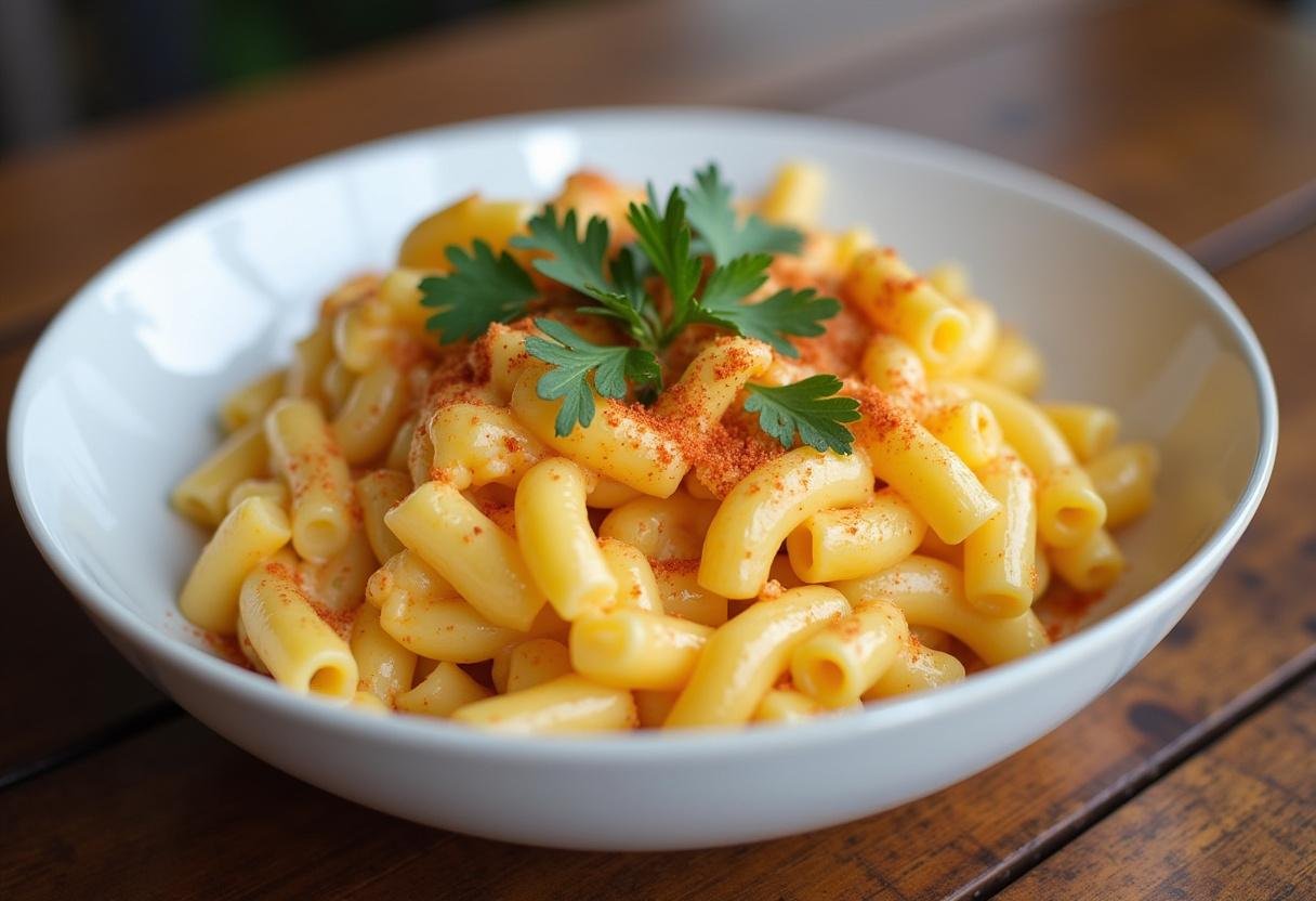 Delicious Modern Family Mac and Cheese served in a bowl, perfect comfort food for family gatherings.