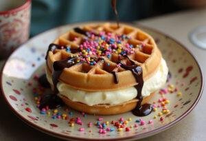 Stranger Things Eggo Waffle Ice Cream Sandwiches - Hollywood Recipes