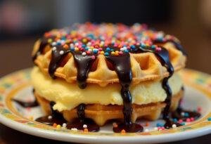 Stranger Things Eggo Waffle Ice Cream Sandwiches - Hollywood Recipes