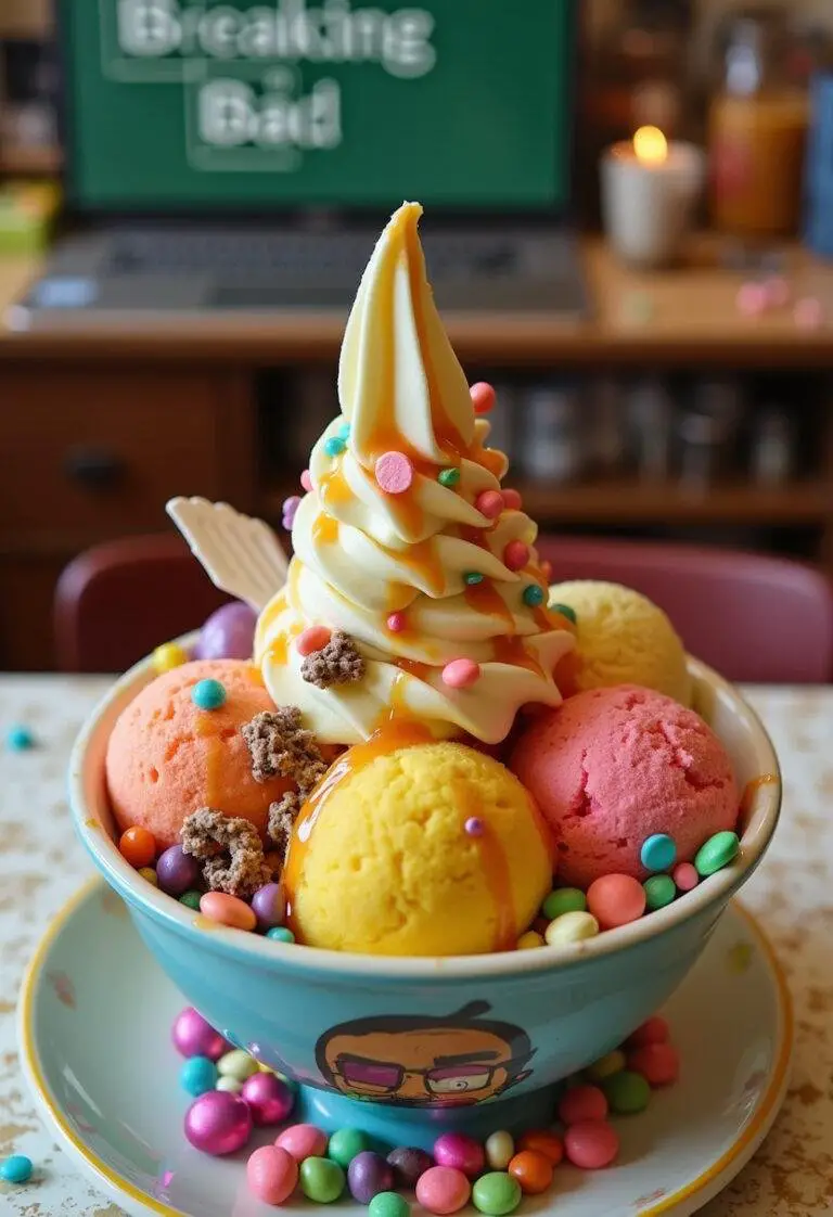 Finished Breaking Bad Ice Cream Bowl full of excitement and color, perfect for fans of the series.