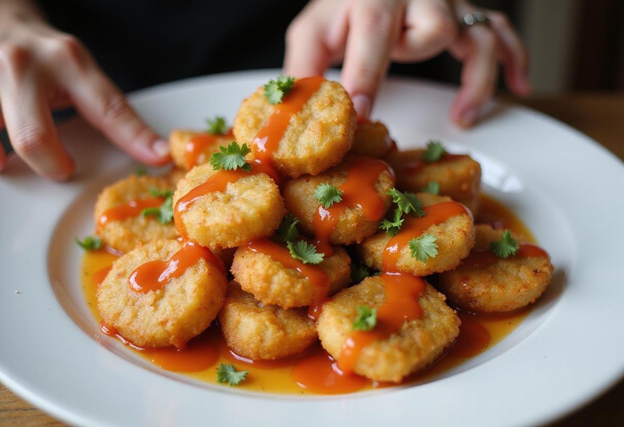 Artfully plated Breaking Bad Tater Tots ready to serve, showcasing their delicious appearance and perfect garnishes.