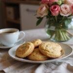 Gilmore Girls homemade cookies beautifully presented on a table with coffee and flowers creating a cozy atmosphere