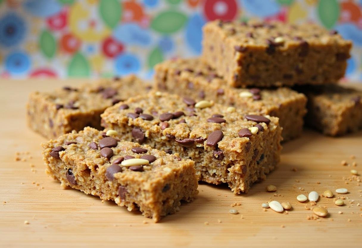 Finished Grey's Anatomy Granola Bars displayed on cutting board, ideal for snacking.