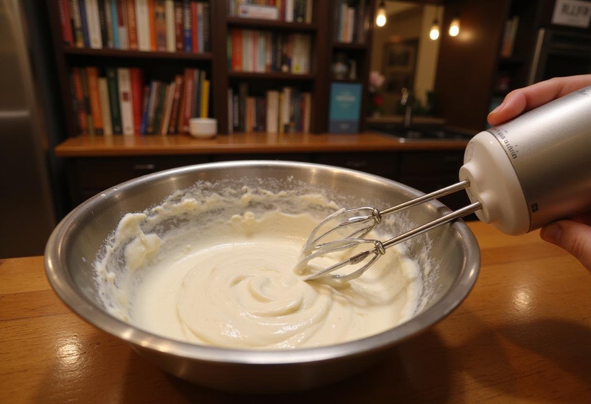 Whipping cream to create a fluffy topping for the Harry Potter Butterbeer, adding a delightful texture to the iconic drink.