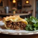 Delicious slice of Harry Potter Meat and Potato Pie, perfectly cooked and plated, capturing the essence of magical comfort food.