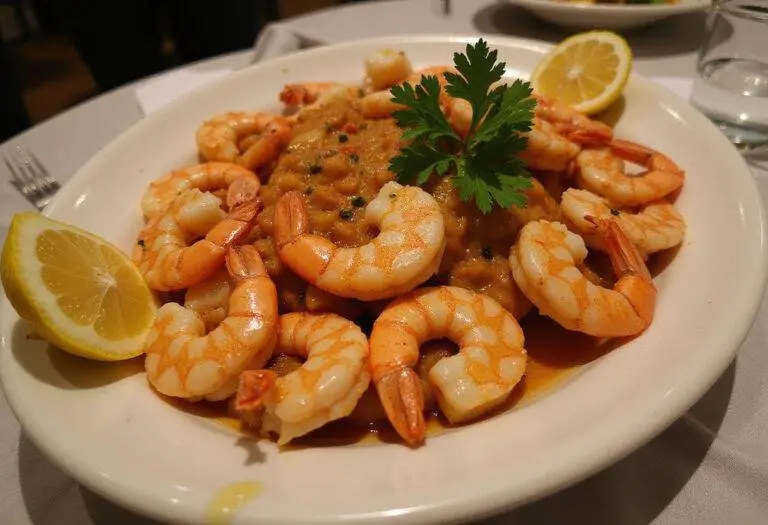Exquisite presentation of Mad Men shrimp cocktail, featuring vibrant shrimp, garnished with lemon and parsley, perfect for entertaining.