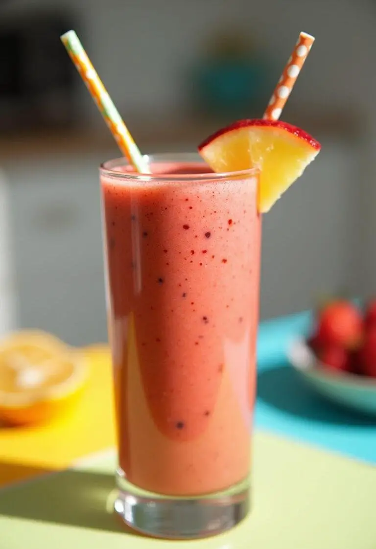 Refreshing Modern Family Fruit Smoothie served in a glass, perfect for family gatherings.