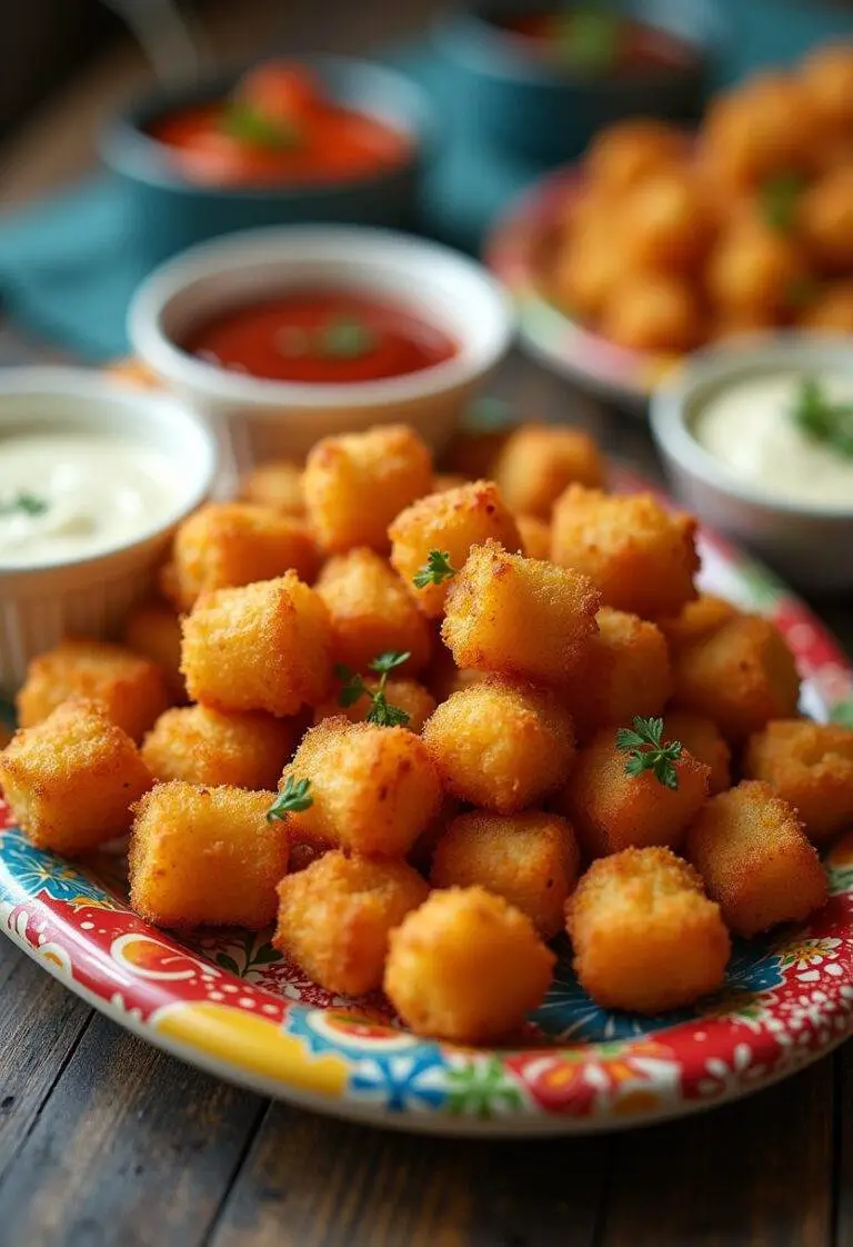 Crispy Modern Family Tater Tots served on a platter, ideal for family gatherings.
