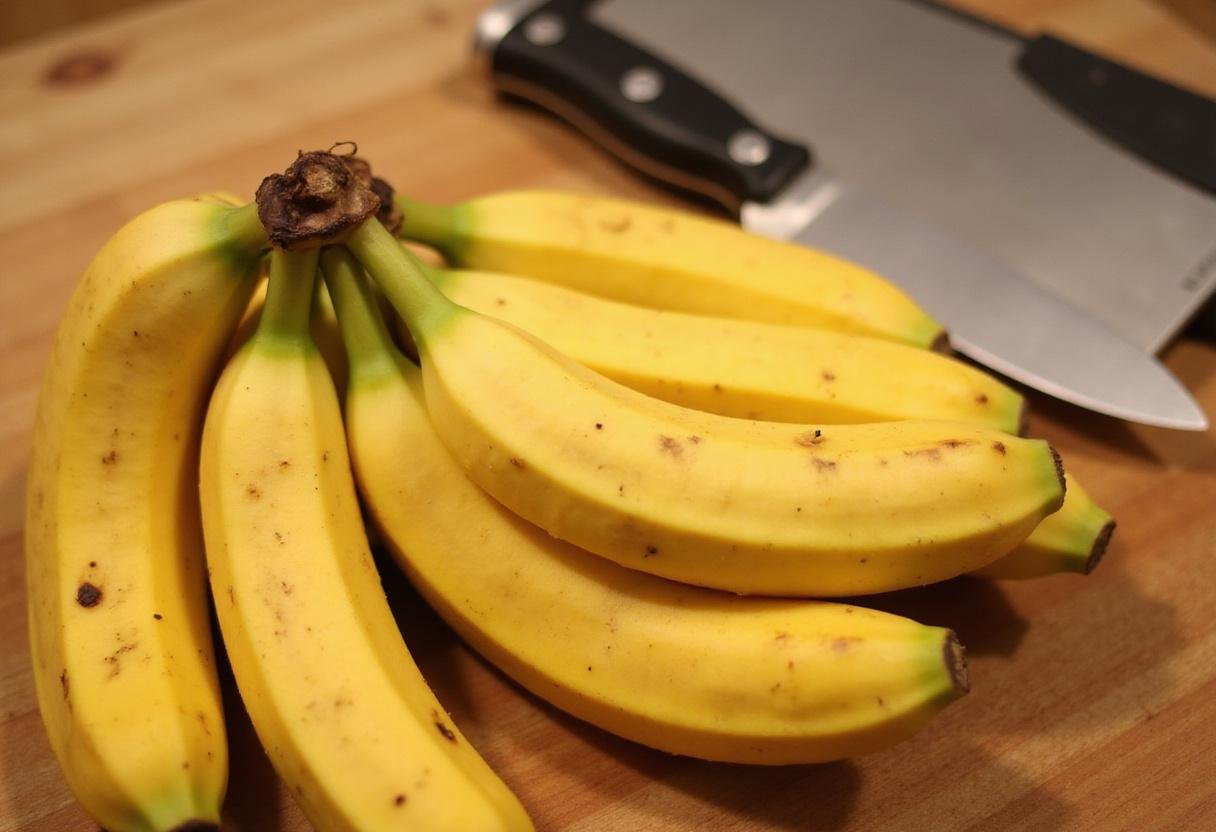 Fresh ripe plantains ready for Narcos Fried Plantains recipe, showcasing their vibrant yellow color and perfect ripeness.