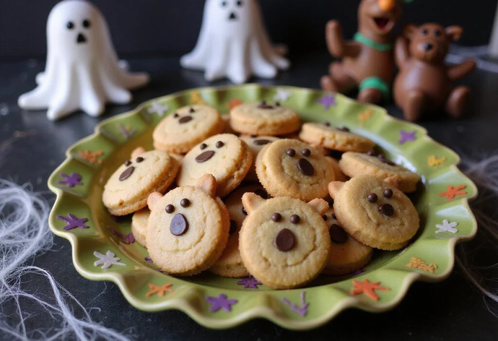 Deliciously spooky Scooby Doo Creepy Cookies displayed on a plate, perfect for Halloween festivities.