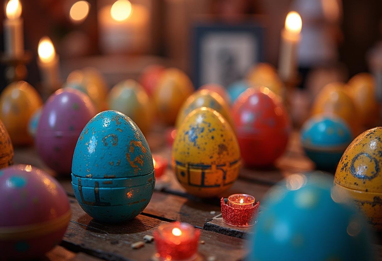 Finished Mandalorian Thermal Detonator Eggs presented for a Star Wars-themed feast, ready to delight fans.