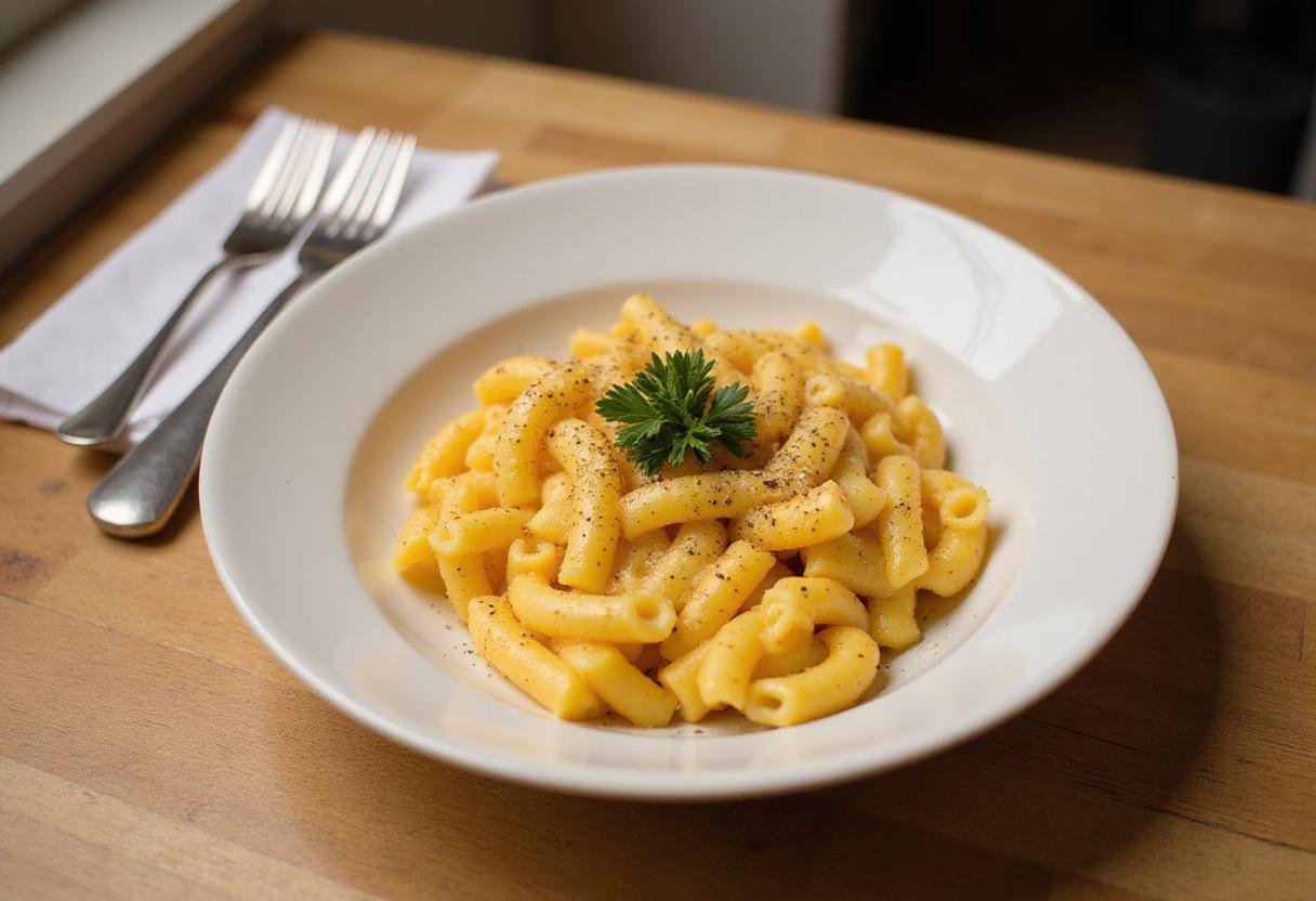 Delicious serving of The Office Mac and Cheese, showcasing the creamy texture and rich flavors, perfect for any office lunch.