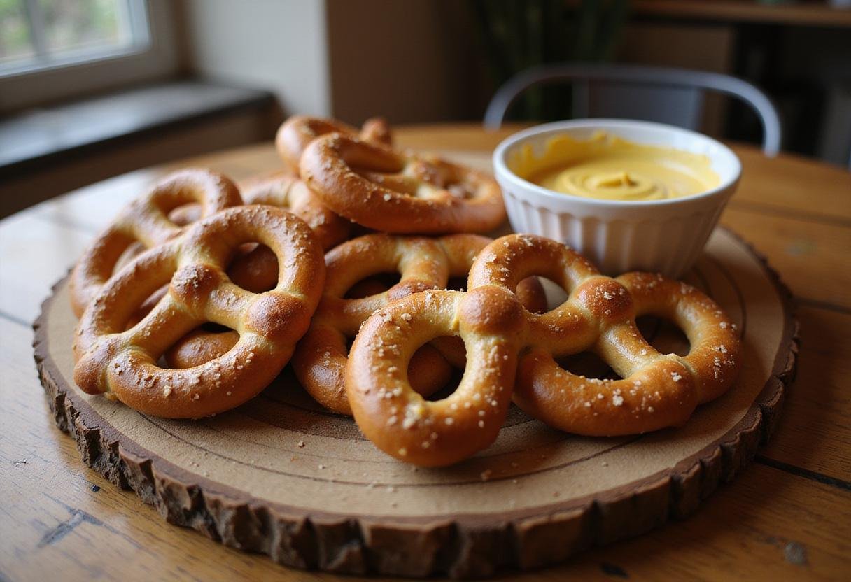 Finished The Office Pretzel Day Pretzels, beautifully displayed and ready to be enjoyed, showcasing their delicious and inviting appearance.