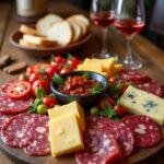 Finished Sopranos Capicola Platter, a perfect arrangement for sharing at Italian-inspired gatherings.
