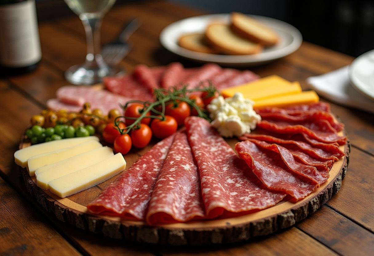 Finished Sopranos Capicola Platter, a perfect arrangement for sharing at Italian-inspired gatherings.