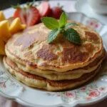 Final presentation of Dragon Ball Cell's Perfect Protein Pancakes, a delicious and healthy breakfast option.