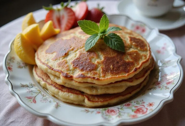 Final presentation of Dragon Ball Cell's Perfect Protein Pancakes, a delicious and healthy breakfast option.