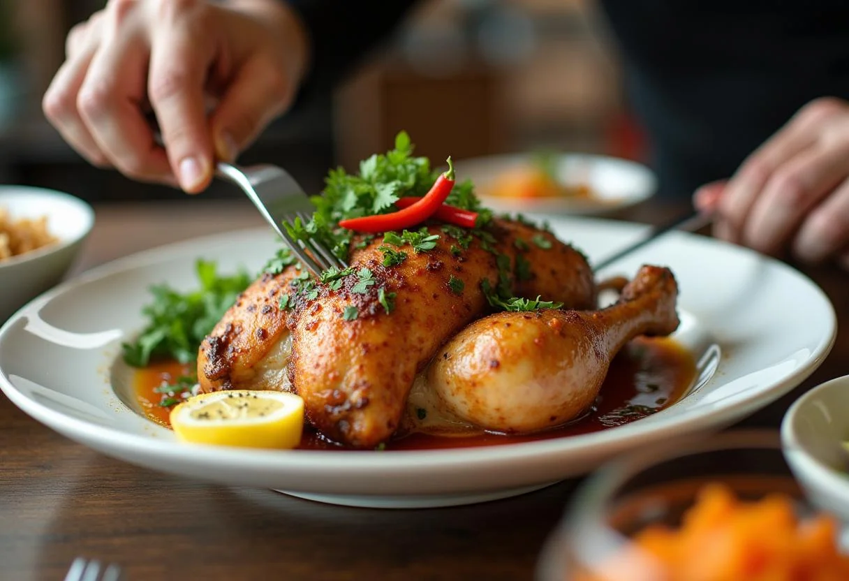 Beautifully presented Game of Thrones Dragon's Breath Chicken ready for serving, showcasing enticing colors and textures.