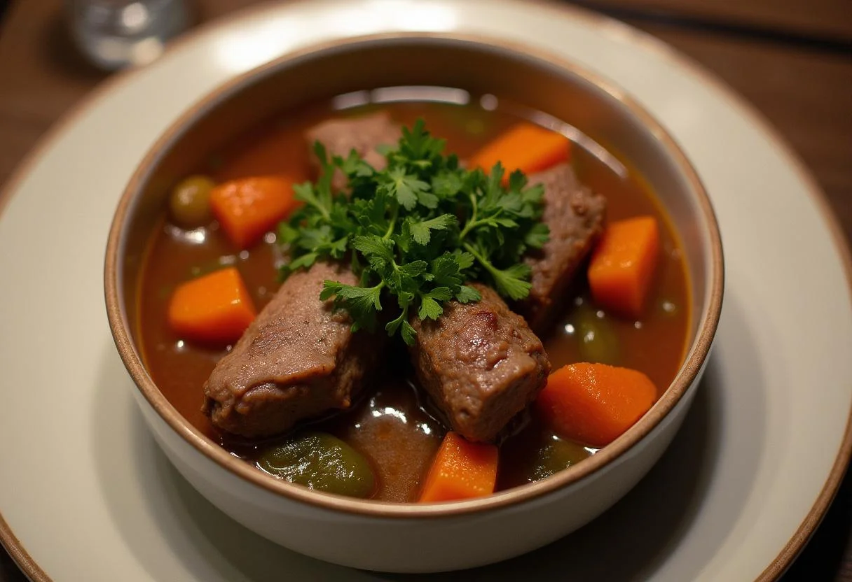 Deliciously prepared Game of Thrones Winterfell Lamb Stew, showcasing tender lamb and vegetables, perfect for fans of the show.