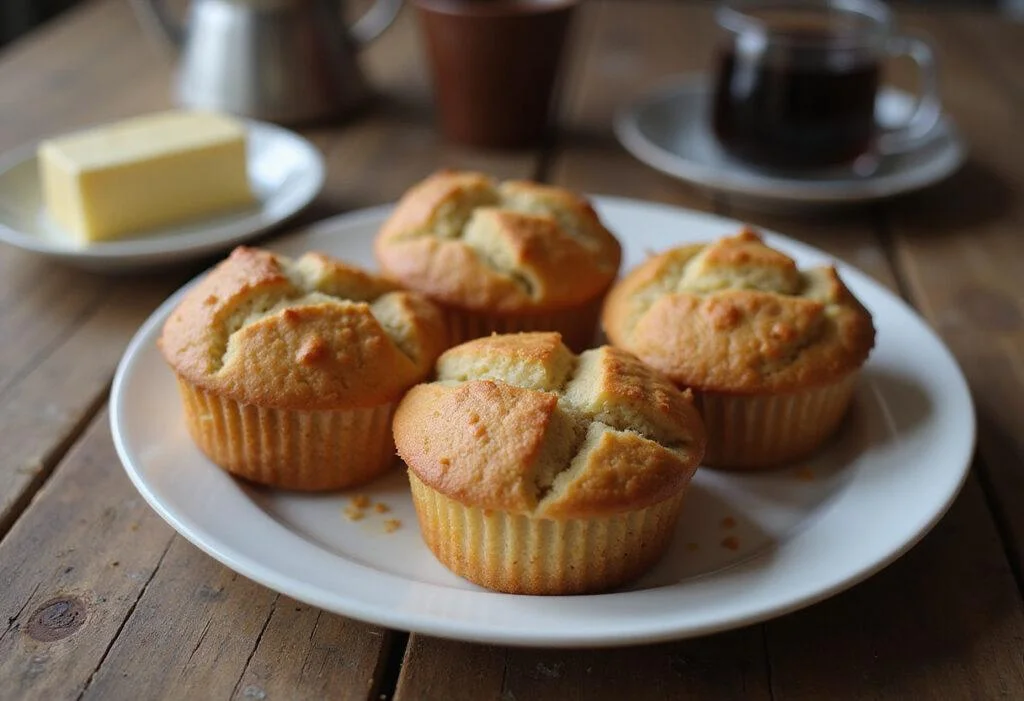 Beautifully arranged Gilmore Girls Stars Hollow Town Meeting Muffins on a wooden table, epitomizing the charm of delightful homemade baked goods.