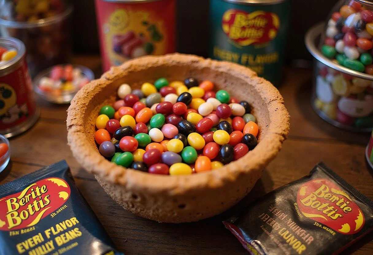 Final presentation of Harry Potter Bertie Bott's Every Flavor Bean Jelly Beans, celebrating a magical candy experience.