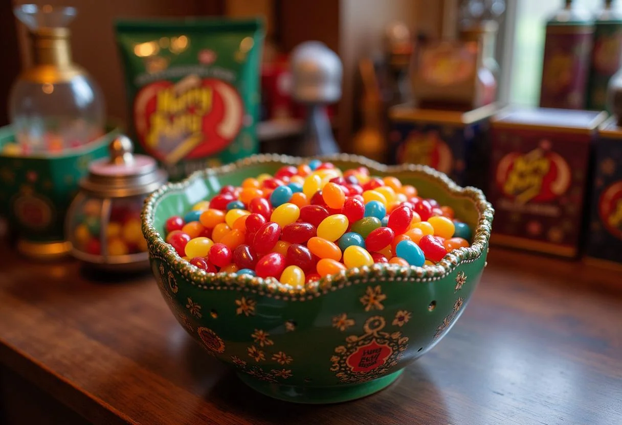 Final presentation of Harry Potter Bertie Bott's Every Flavor Bean Jelly Beans, celebrating a magical candy experience.
