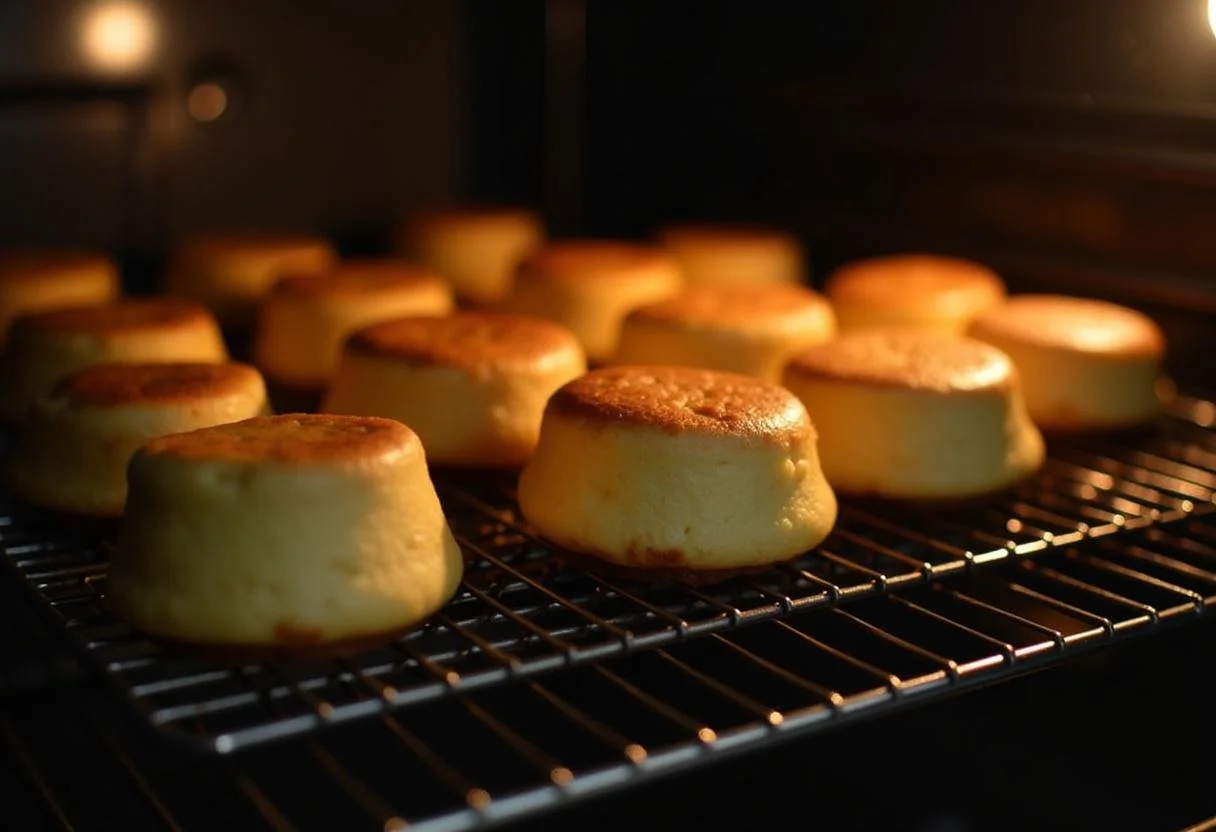 Cooling fresh Harry Potter Cauldron Cakes, perfectly baked and ready to be decorated with frosting for a sweet finishing touch.