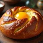 Deliciously baked Harry Potter Dragon Egg Bread displayed on a rustic table, capturing the magic of the wizarding world