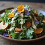 Close-up of the final Harry Potter Mandrake Screaming Salad, highlighting vibrant colors and magical details, perfect for fans of Harry Potter.