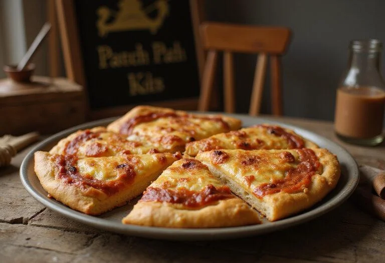 Deliciously baked Harry Potter Quidditch Pitch Pizza Puffs served on a rustic table, perfect for fans and party snacks.