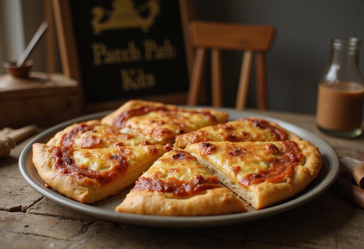 Deliciously baked Harry Potter Quidditch Pitch Pizza Puffs served on a rustic table, perfect for fans and party snacks.