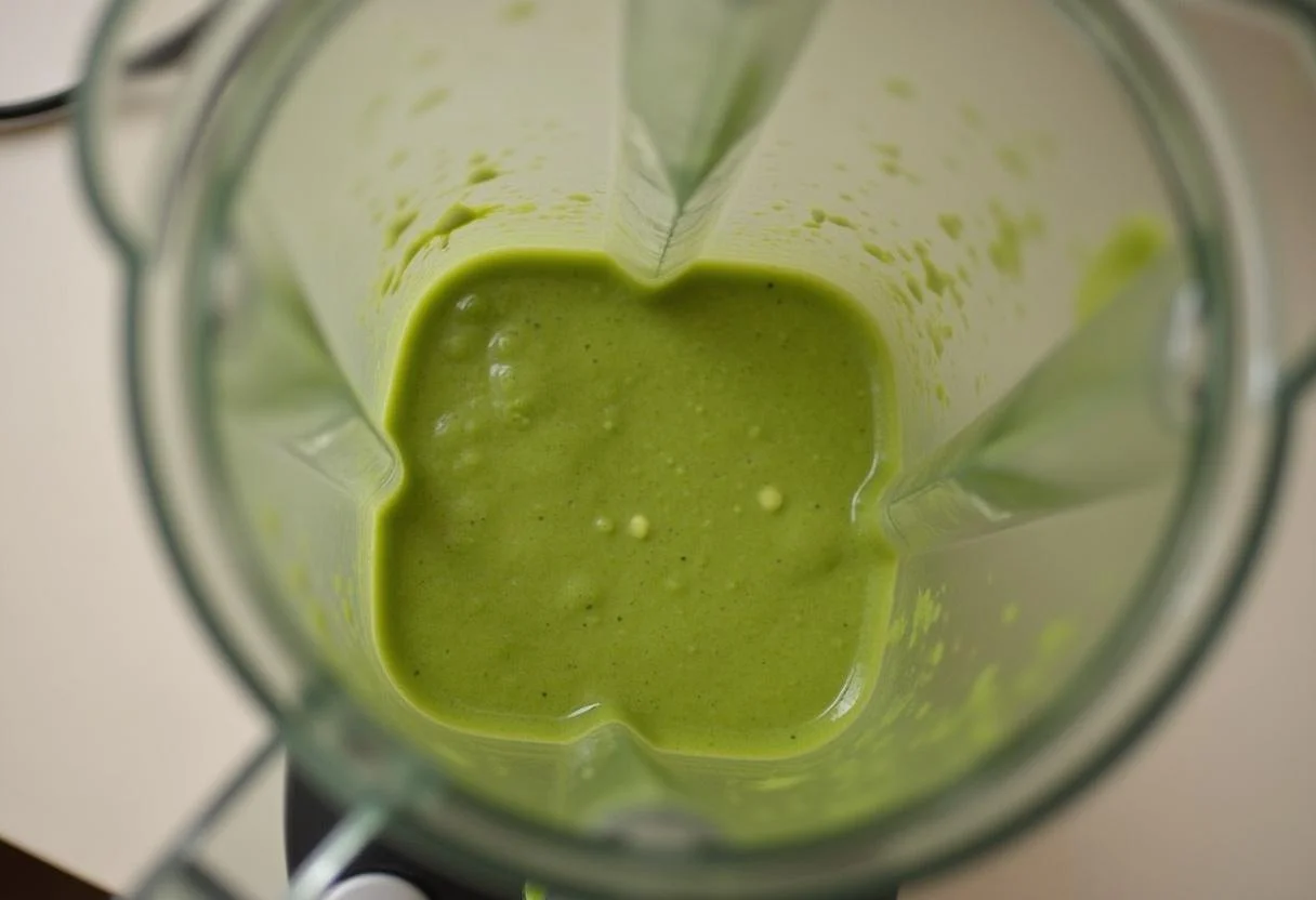 Blending ingredients for Hustlers Jennifer Lopez's Power Protein Smoothie for a healthy drink.