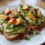Delicious Lilo and Stitch Angel's Aloha Avocado Toast served on a plate, presenting a stunning visual of the tasty brunch dish.
