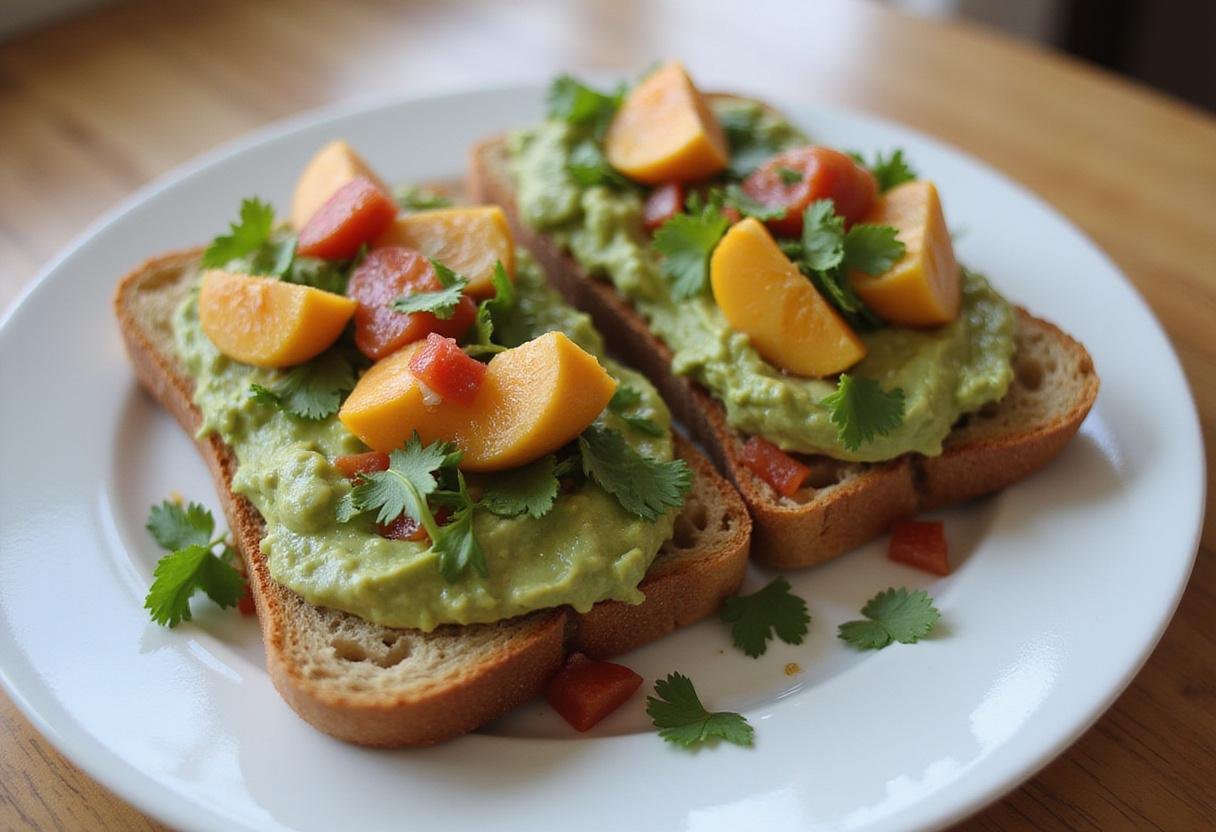 Delicious Lilo and Stitch Angel's Aloha Avocado Toast served on a plate, presenting a stunning visual of the tasty brunch dish.