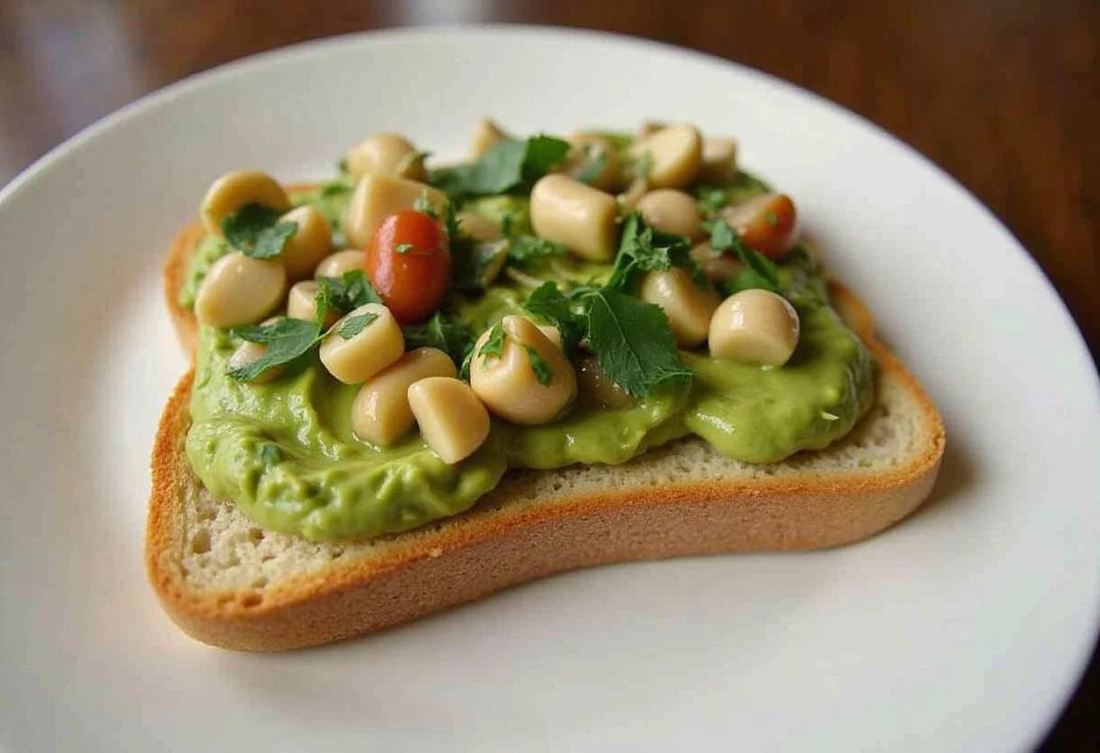 Delicious Lilo and Stitch Angel's Aloha Avocado Toast served on a plate, presenting a stunning visual of the tasty brunch dish.