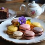 Finished Little Women Emma Watson's Meg March's Marvelous Macaroon Medley displayed on a plate, perfect for an elegant tea party.