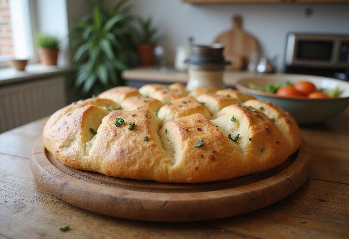 Delicious and fluffy Marvel Fantastic Four Invisible Woman's Focaccia served warm, showcasing its appealing crust and herb flavors.