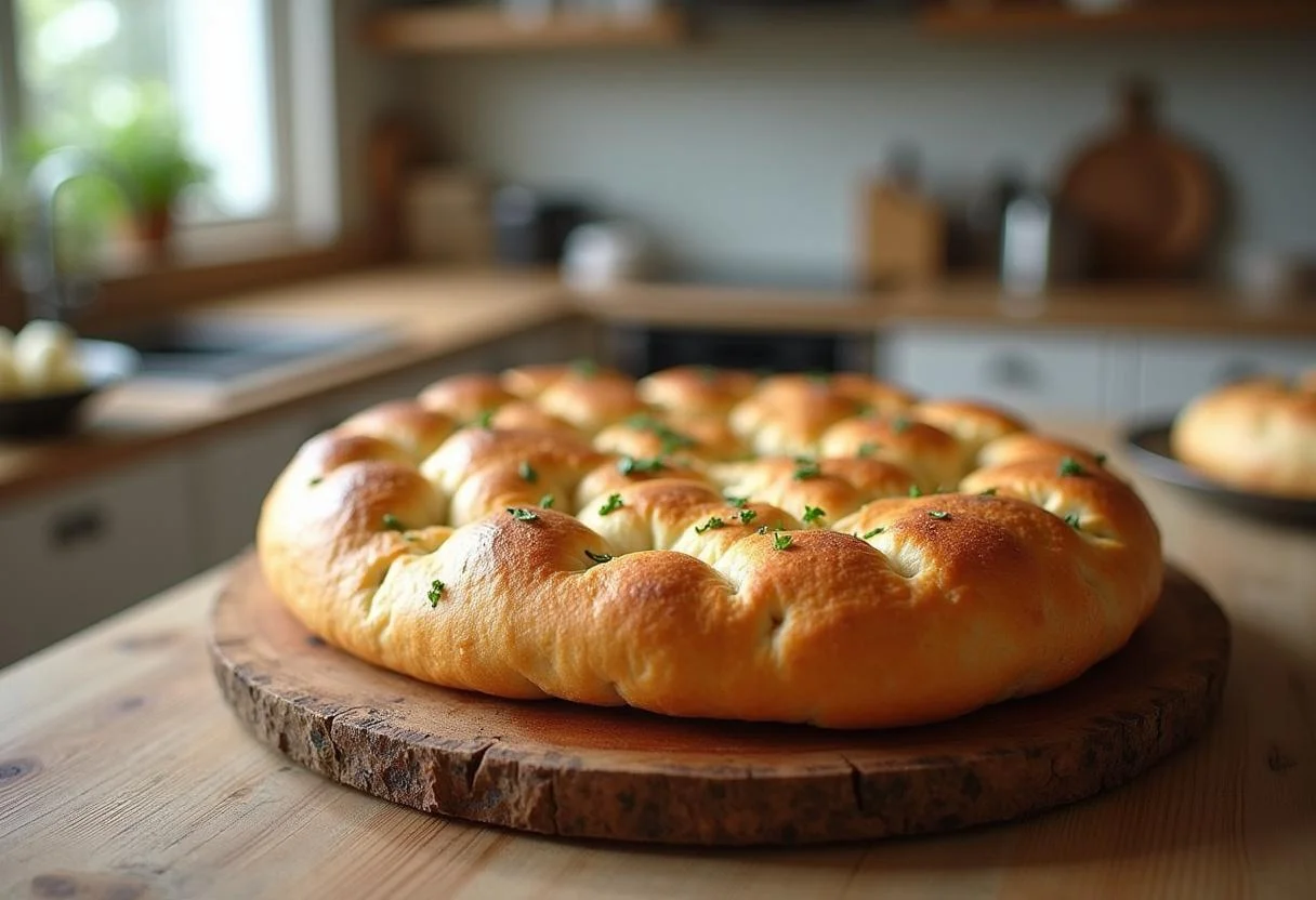 Delicious and fluffy Marvel Fantastic Four Invisible Woman's Focaccia served warm, showcasing its appealing crust and herb flavors.