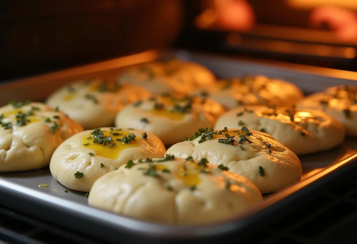 Preparing focaccia dough for baking in the Marvel Fantastic Four Invisible Woman's Focaccia, highlighting the herb toppings and olive oil.