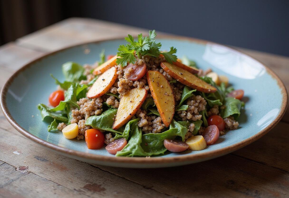 Final presentation of Marvel Silver Surfer's Cosmic Quinoa Salad showcasing its vibrant ingredients and appealing aesthetics.