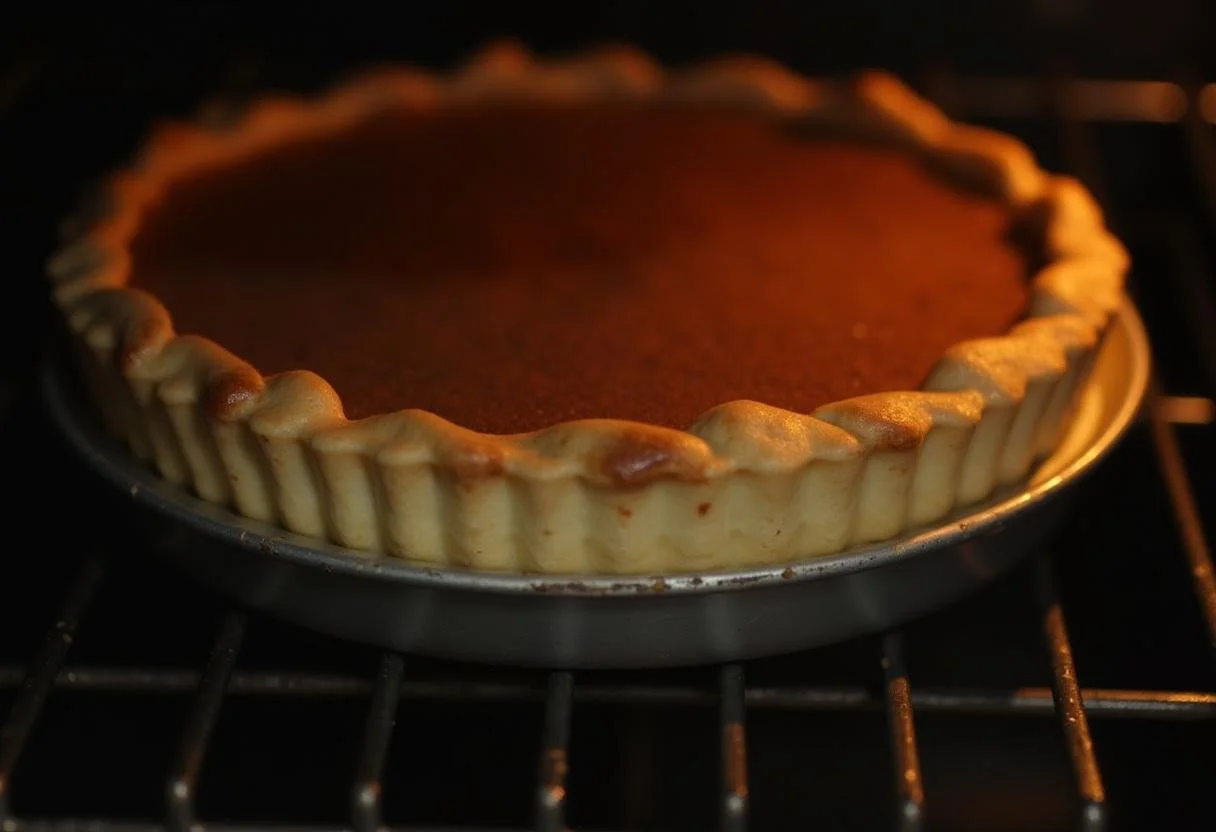 Minions Bob's Bear Hug Berry Tart baking to perfection in the oven, showcasing the golden crust.