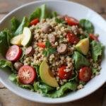 Enjoy the final dish of On The Floor Jennifer Lopez's Dance-Ready Quinoa Salad, a colorful and healthy meal perfect for dancing energy.