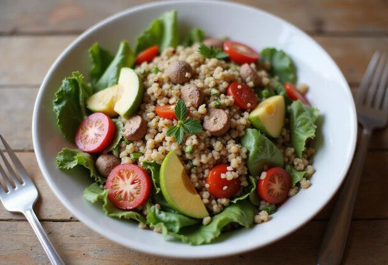 Enjoy the final dish of On The Floor Jennifer Lopez's Dance-Ready Quinoa Salad, a colorful and healthy meal perfect for dancing energy.