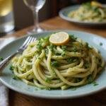 The Matrix Zion's Zesty Zucchini Noodles beautifully plated and ready to enjoy, showcasing vibrant colors and gourmet presentation.